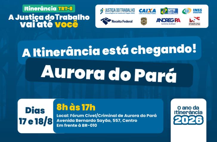 Aurora do Pará e Mãe do Rio recebem serviços de cidadania da Justiça do Trabalho
